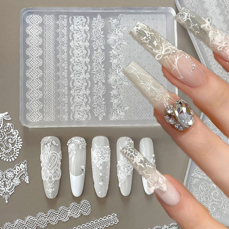 Resin Art Rose - 1 Buah Cetakan Kuku Silikon 3D