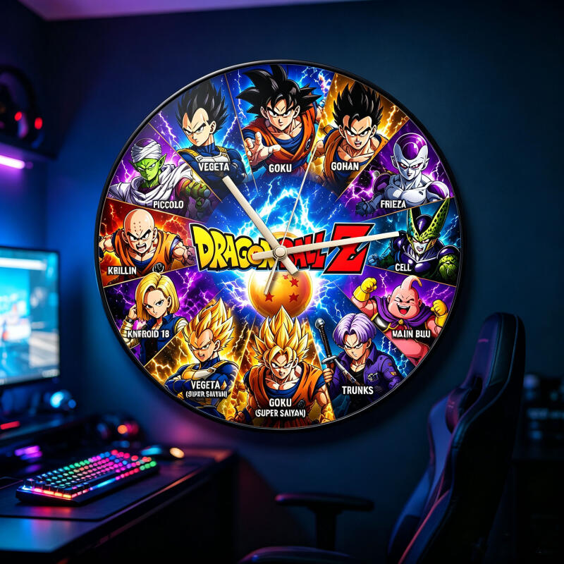 Resin Art Wallpaper - Jam Dinding Bulat Anime Dragon Ball
