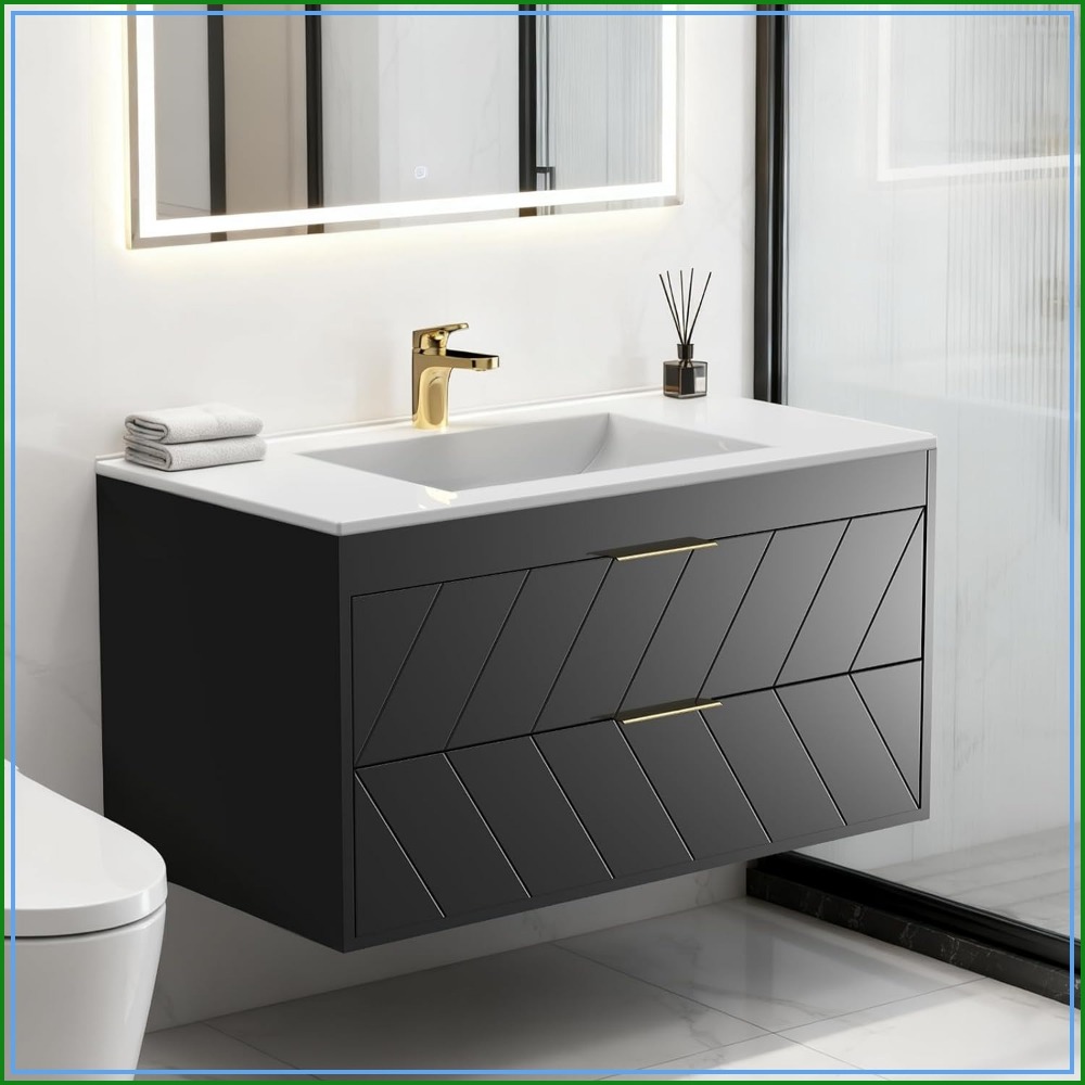 Resin Art Wallpaper - Rak Kamar Mandi Dinding 24 Inci