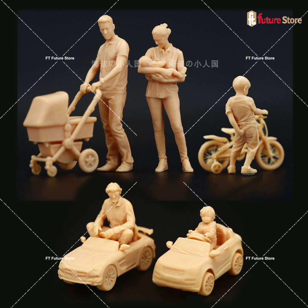 Resin Art Baby - 1/64 1/43 pasangan mainan anak-anak mobil