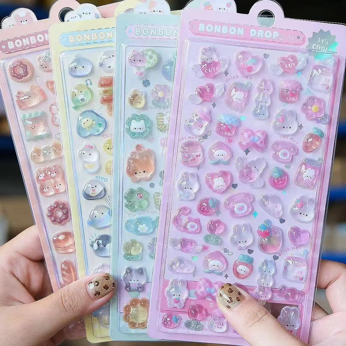 Resin Art Case - =-=2027Stiker Resin Jelly 3D Kawaii Lucu