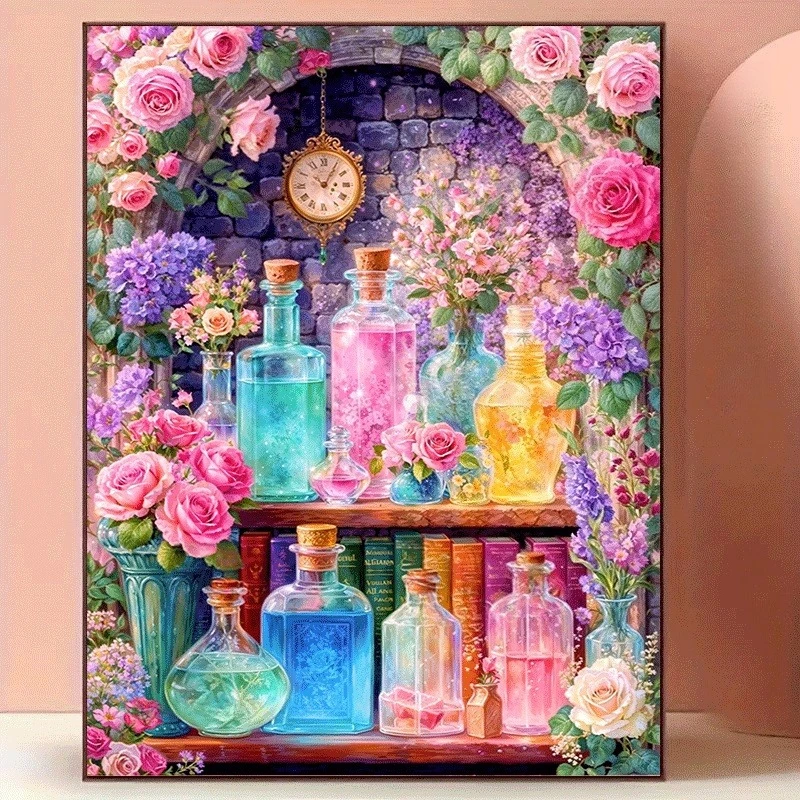 Resin Art Work - Lukisan Berlian dengan Tema Bunga/Kue/Kecantikan yang