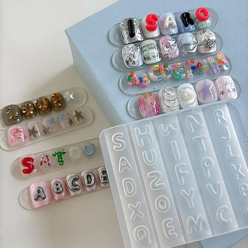 Cetakan Seni Kuku Alfabet Sili - Resin Art Alphabet ulasan dan harga