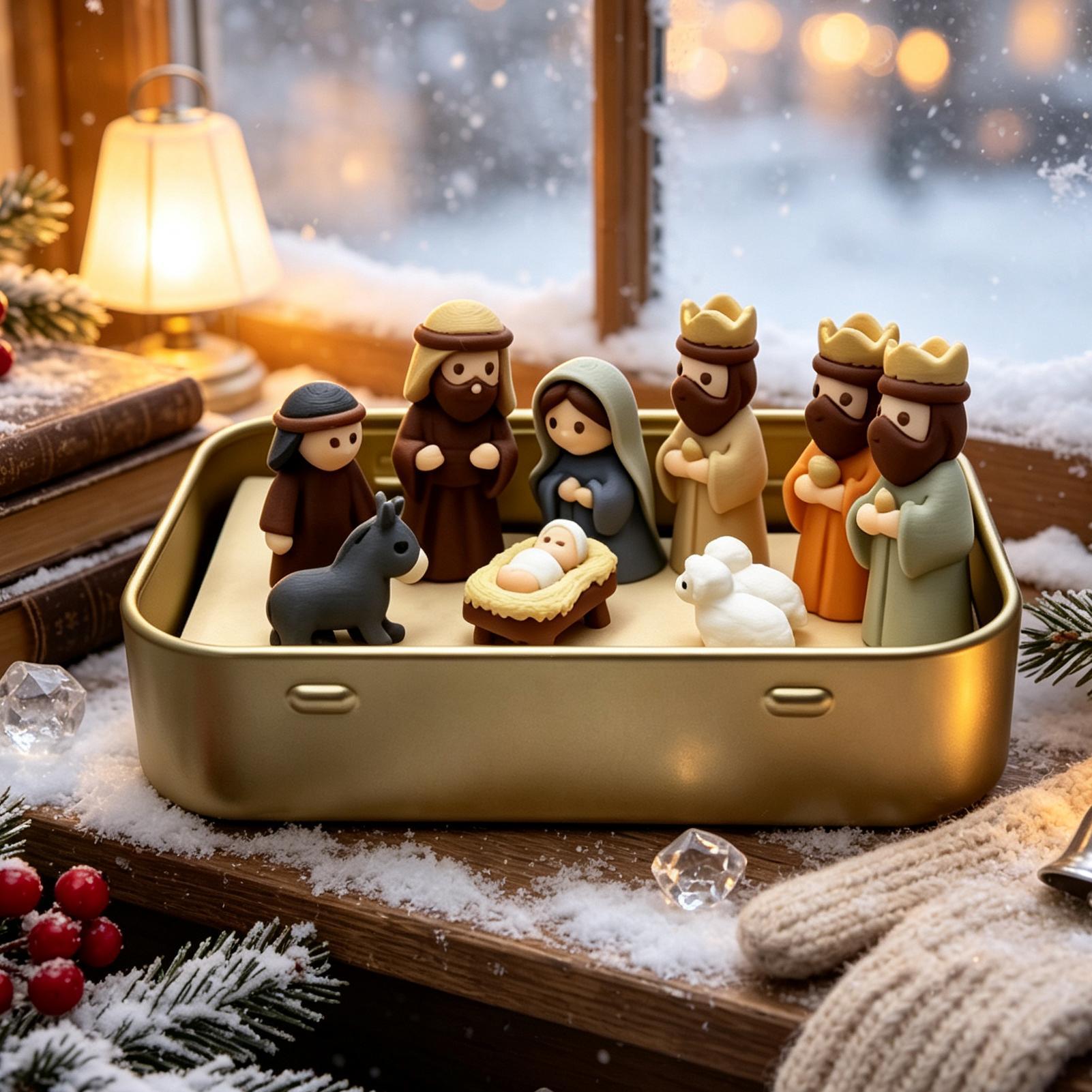 Set Pemandangan Kelahiran Mini - Resin Art Case ulasan dan harga