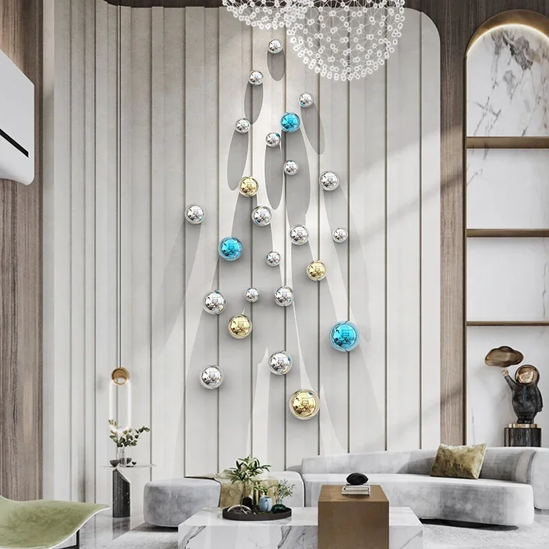 Bola dekorasi dinding latar be - Resin Art Wallpaper ulasan dan harga