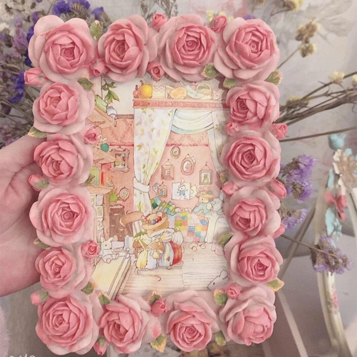 Ornamen meja, seri bunga mawar - Resin Art Rose ulasan dan harga