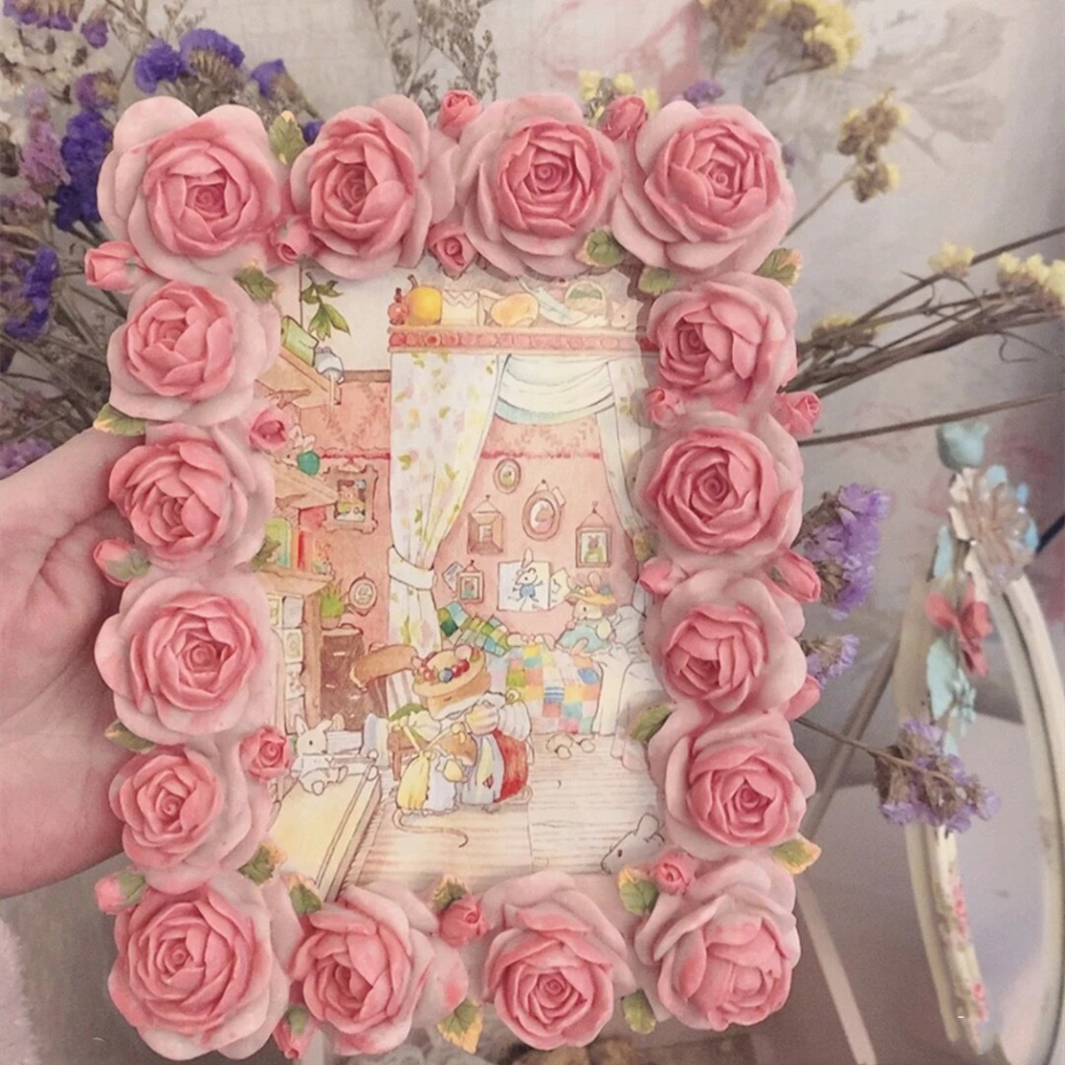 Ornamen meja, seri bunga mawar - Resin Art Rose ulasan dan harga
