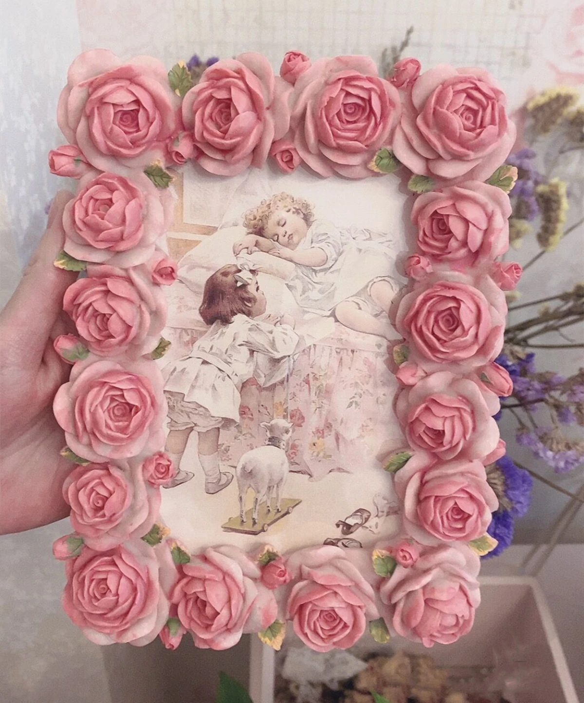 Ornamen meja, seri bunga mawar - Resin Art Rose ulasan dan harga