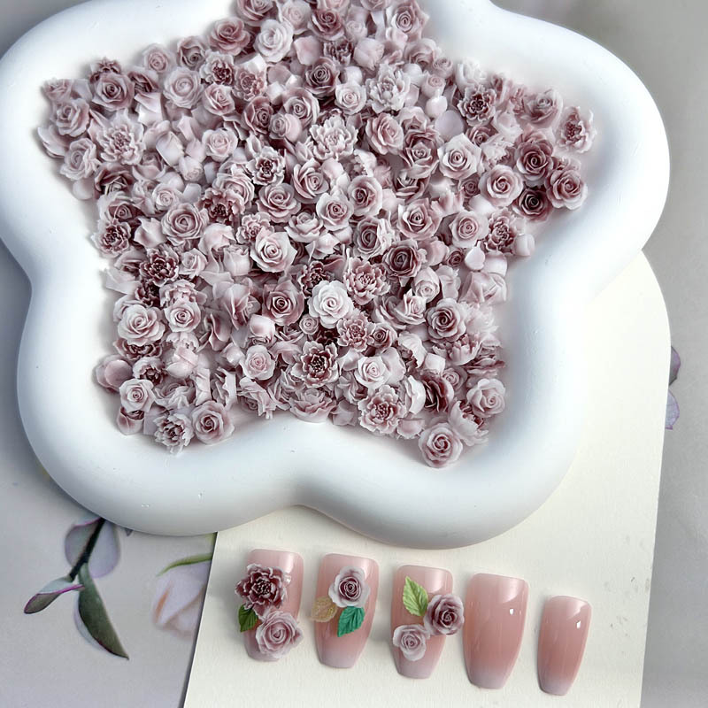 30 buah 4-11mm 3D akrilik seni - Resin Art Rose ulasan dan harga
