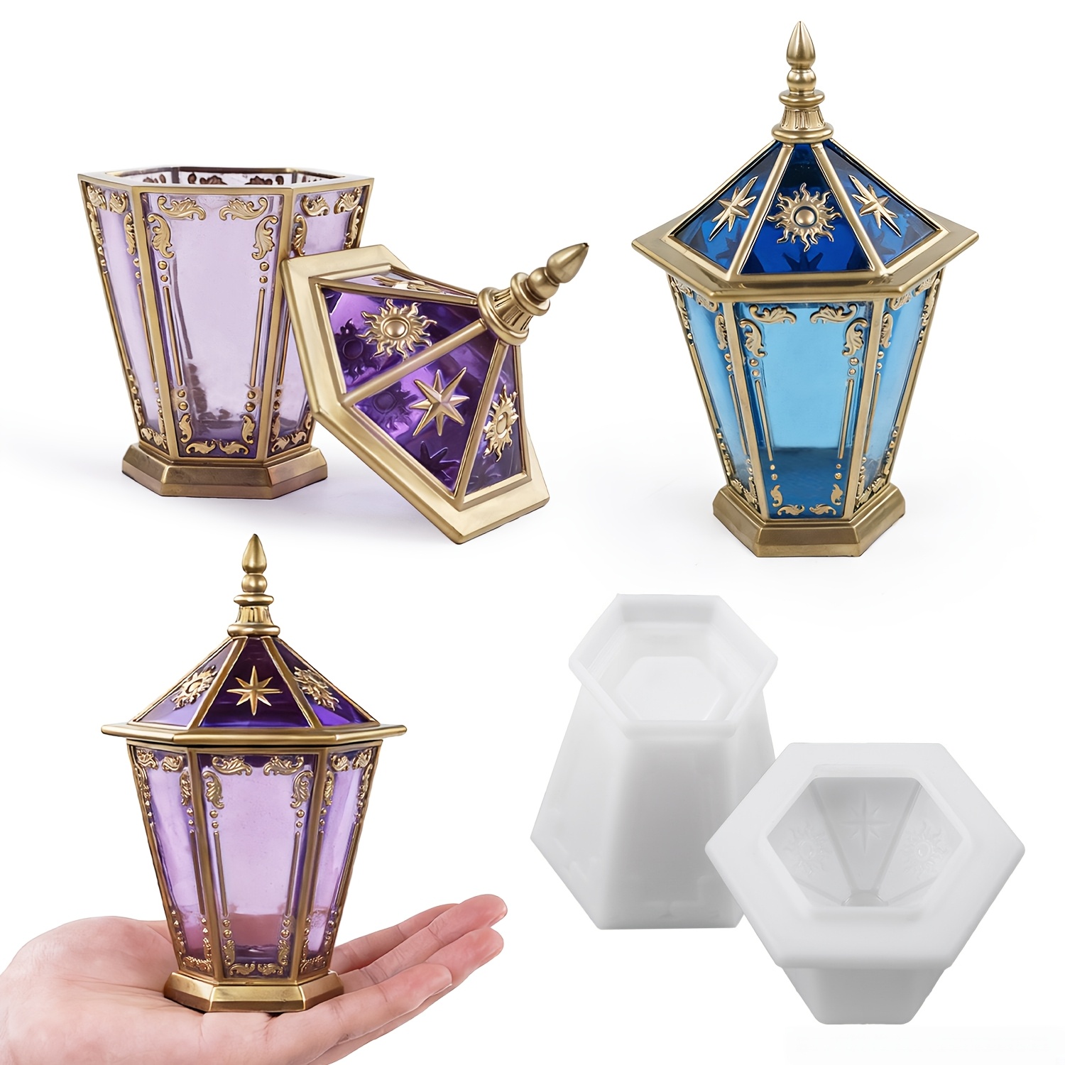 Botol Heksagonal Bintang dan B - Resin Art Case ulasan dan harga