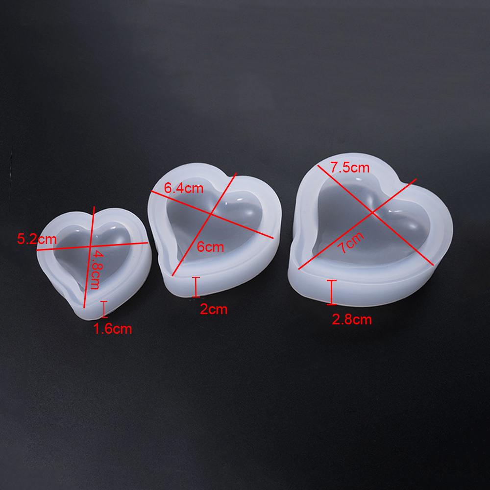 Cetakan Lilin Hati 3D Silikon, - Resin Art Alphabet ulasan dan harga