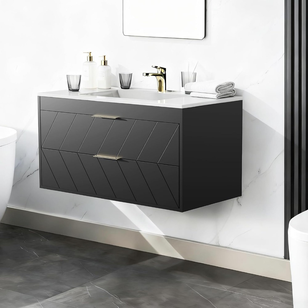 Rak Kamar Mandi Dinding 24 Inc - Resin Art Wallpaper ulasan dan harga