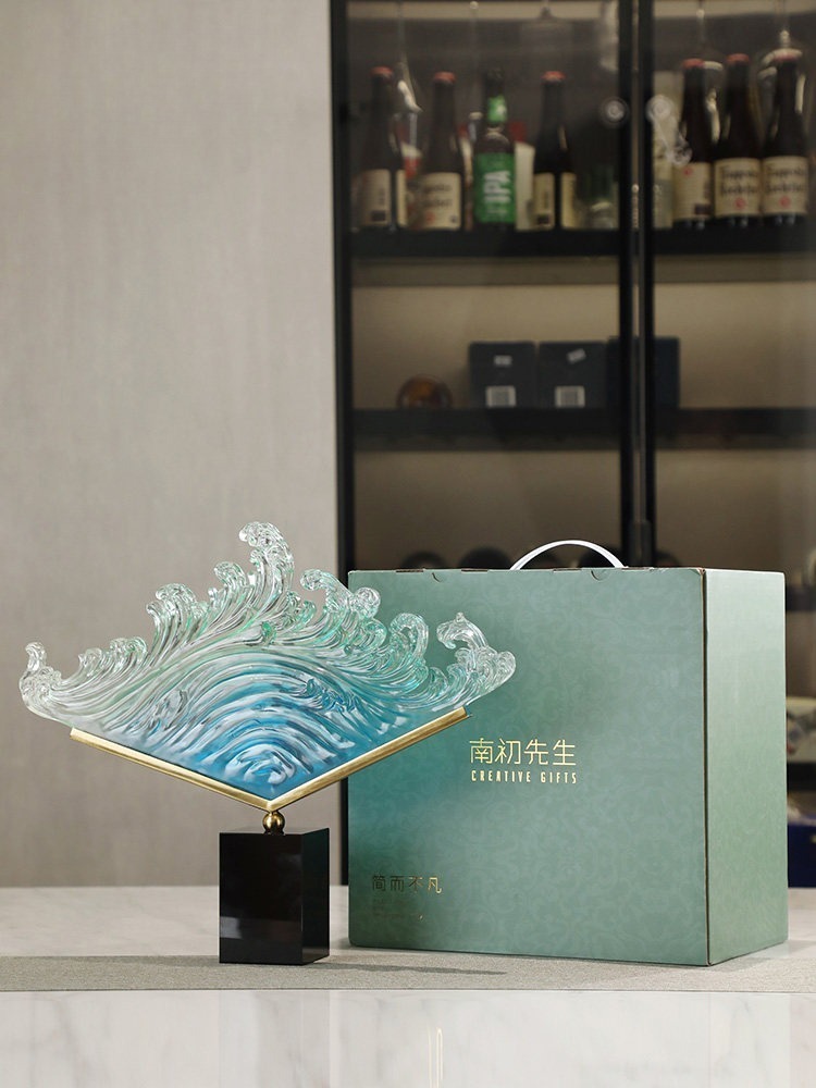Patung Resin Gelombang Laut Tr - Resin Art Wedding Gift ulasan dan harga