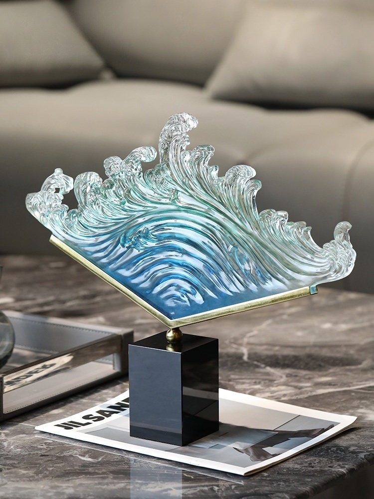 Patung Resin Gelombang Laut Tr - Resin Art Wedding Gift ulasan dan harga