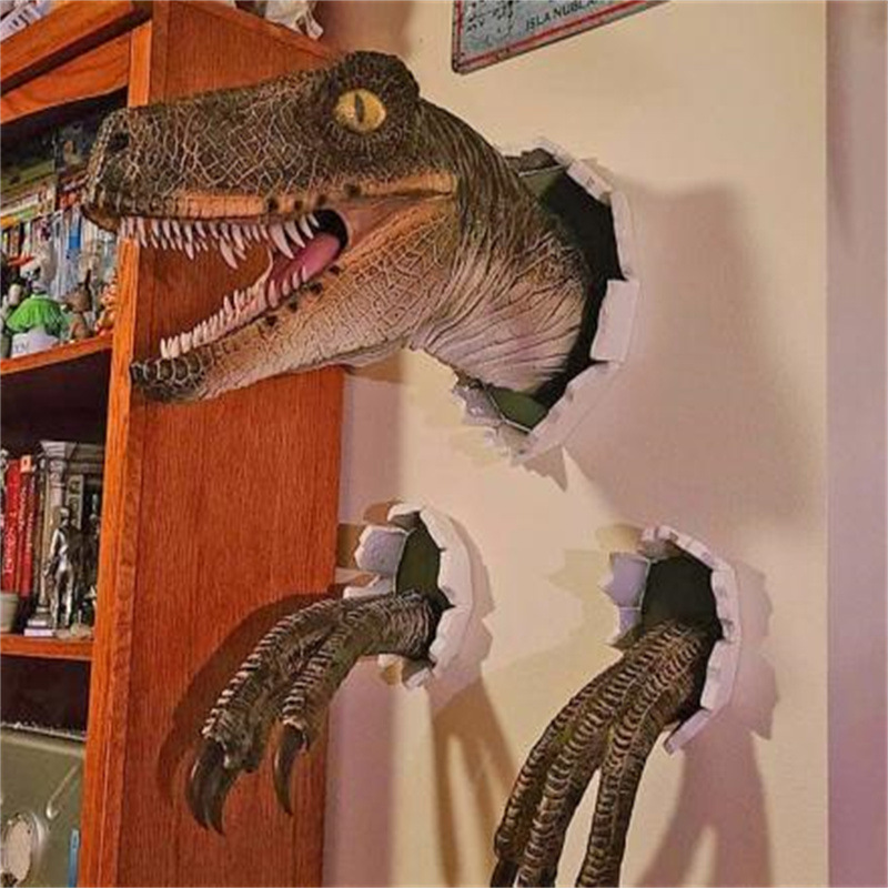 Ornamen Dinosaurus Dinding Rus - Resin Art Wallpaper ulasan dan harga